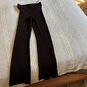 A.L.C. Dark Brown Ribbed Straight-Leg Pants